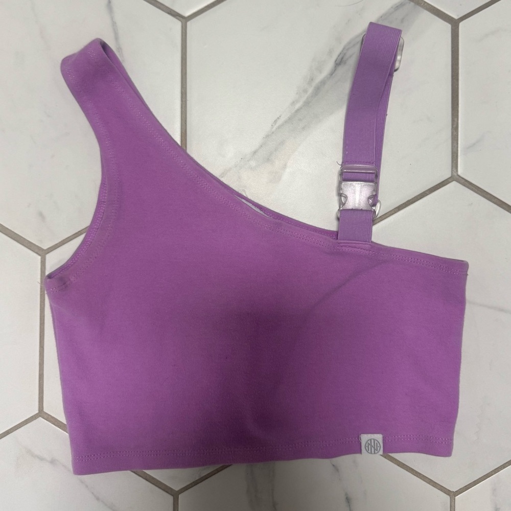 Ninth Hall‎ Asymmetrical Purple Cropped Buckle Tank Size Small